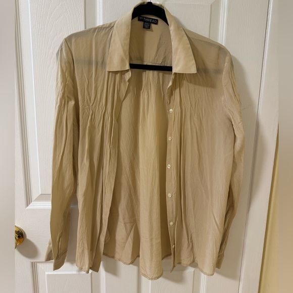 Button down shirt / chemise transparente à bouton - Picture 2 of 3